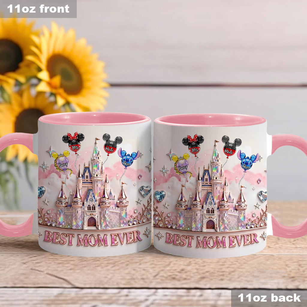 Best Mom Ever - Personalized Mouse Accent Mug