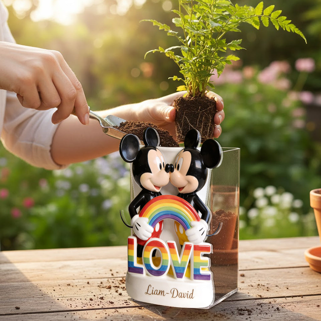 Love Is Love - Personalized LGBT Support Acrylic Pot