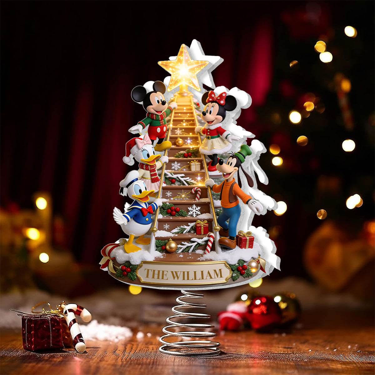 Magic Christmas - Personalized Mouse LED Light Tree Topper
