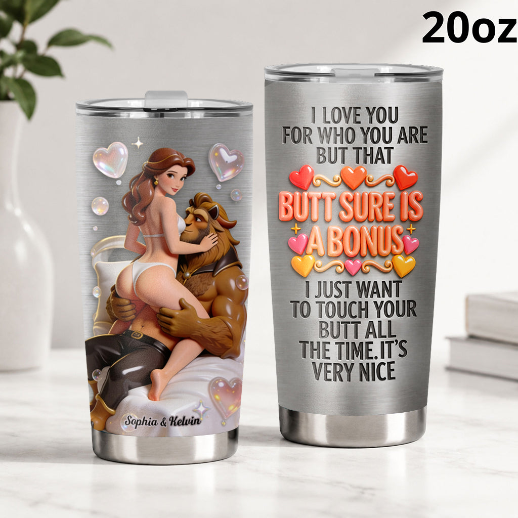 I Love You Forever - Personalized Beauty And The Beast Tumbler
