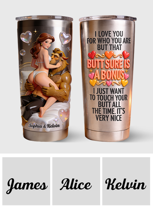 I Love You Forever - Personalized Beauty And The Beast Tumbler