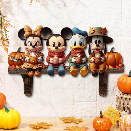 It's The Most Wonderful Time Of The Year - Personalized Mouse Custom Shaped Wood Sign
