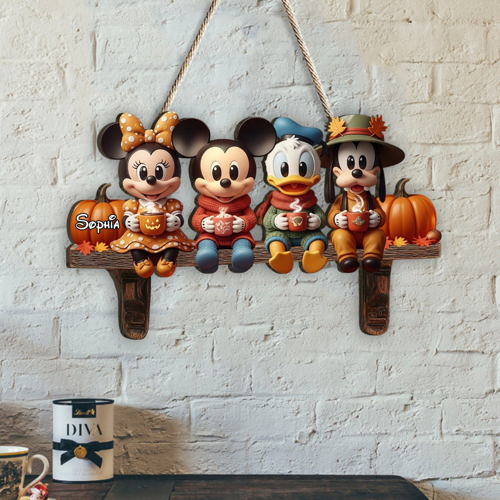 It's The Most Wonderful Time Of The Year - Personalized Mouse Custom Shaped Wood Sign