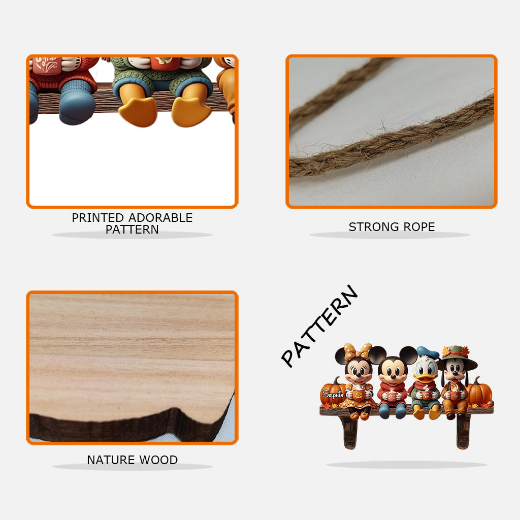 It's The Most Wonderful Time Of The Year - Personalized Mouse Custom Shaped Wood Sign