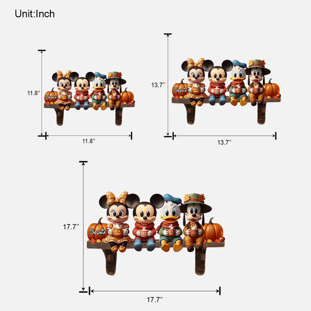 It's The Most Wonderful Time Of The Year - Personalized Mouse Custom Shaped Wood Sign