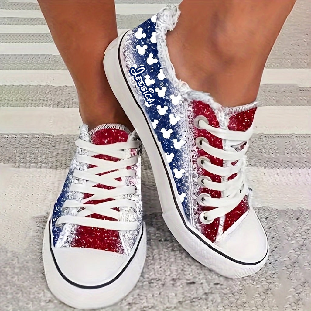 USA 250 Years Of Freedom - Personalized Mouse Low Top Shoes