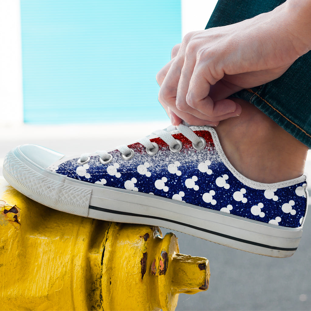 USA 250 Years Of Freedom - Personalized Mouse Low Top Shoes