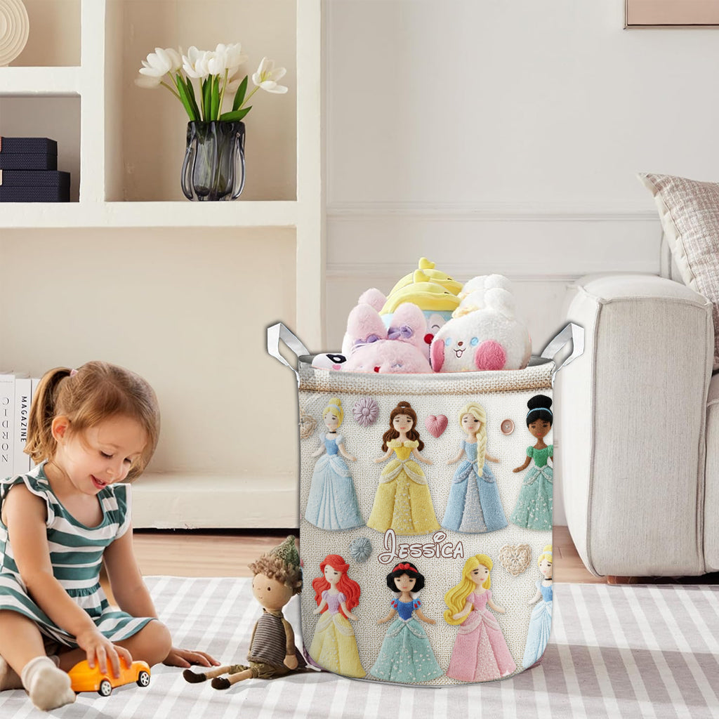 Magical Princesses Perfect Gift For Kids - Personalized Princesses Storage Basket
