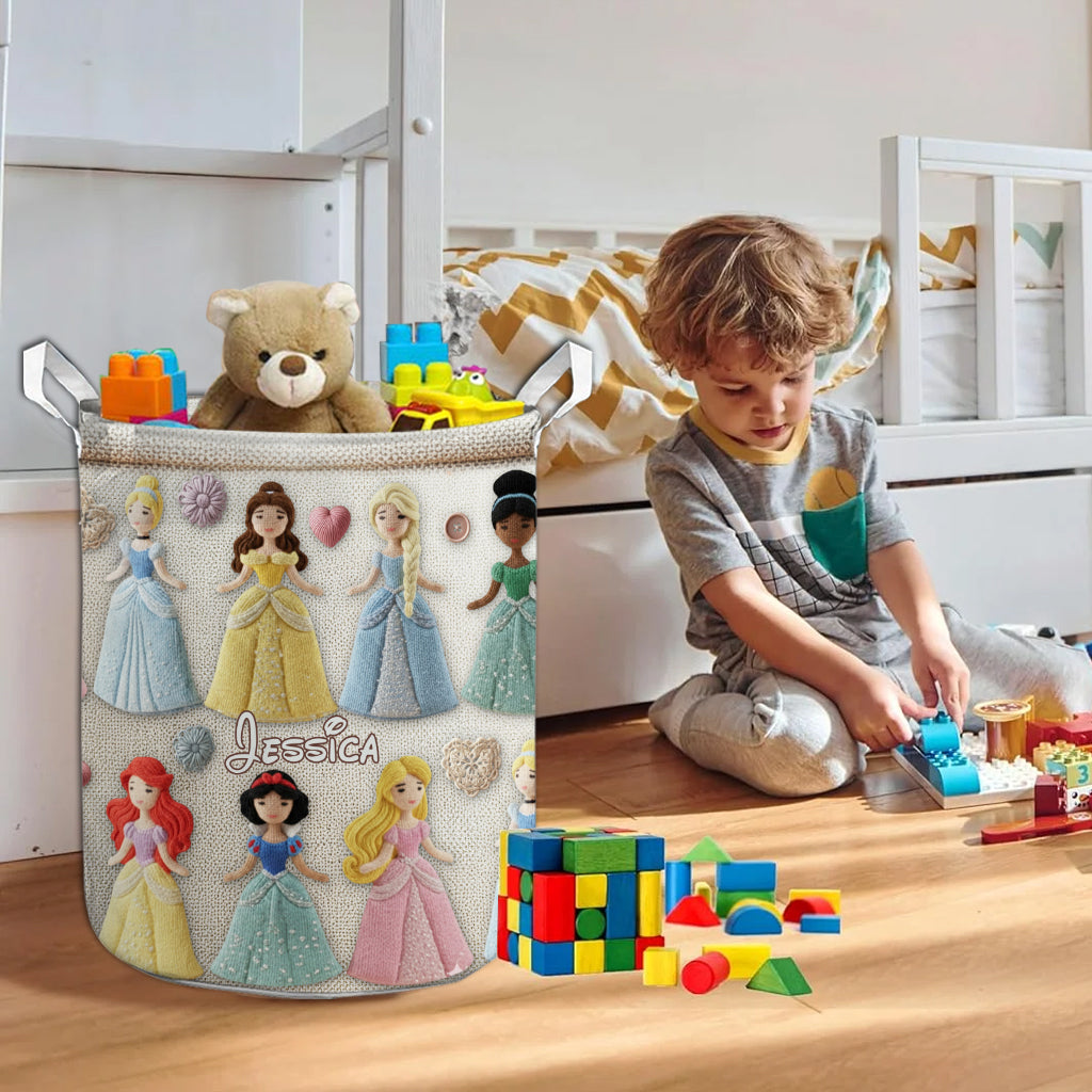 Magical Princesses Perfect Gift For Kids - Personalized Princesses Storage Basket