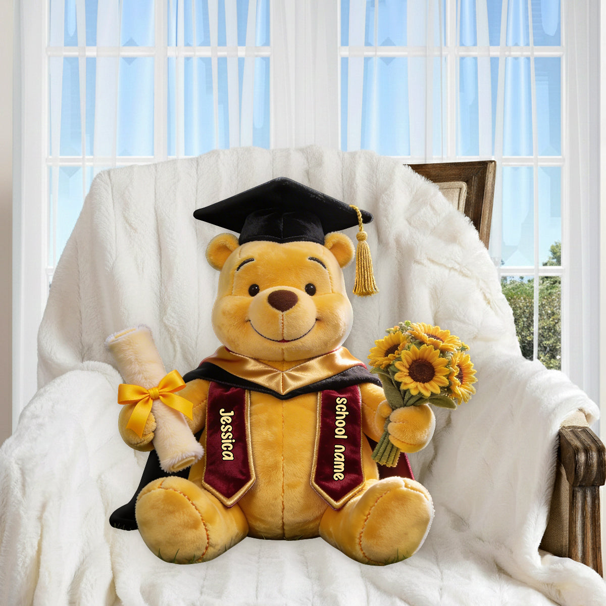 Graduation Time - Personalized Graduation Premium Faux Fur Pillow