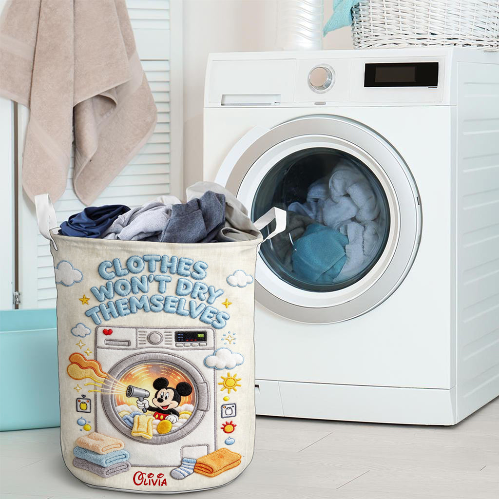 Clothes Won't Dry Themselves - Personalized Mouse Storage Basket