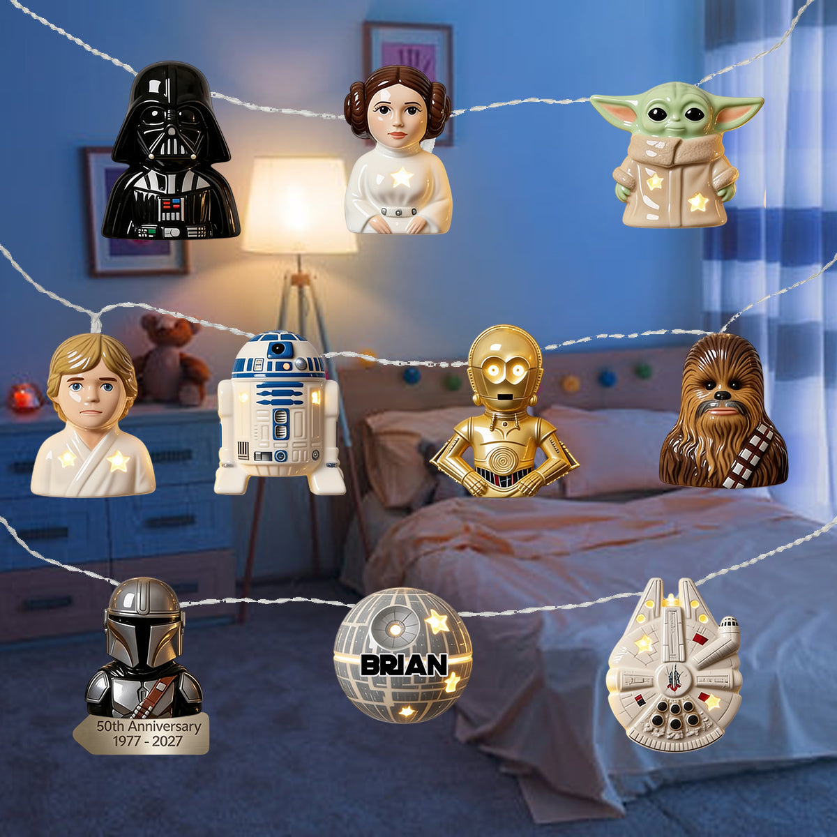 50th Anniversary - Personalized The Force String Lights