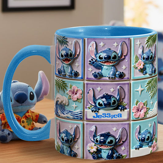 Blue Ohana - Personalized Ohana Accent Mug