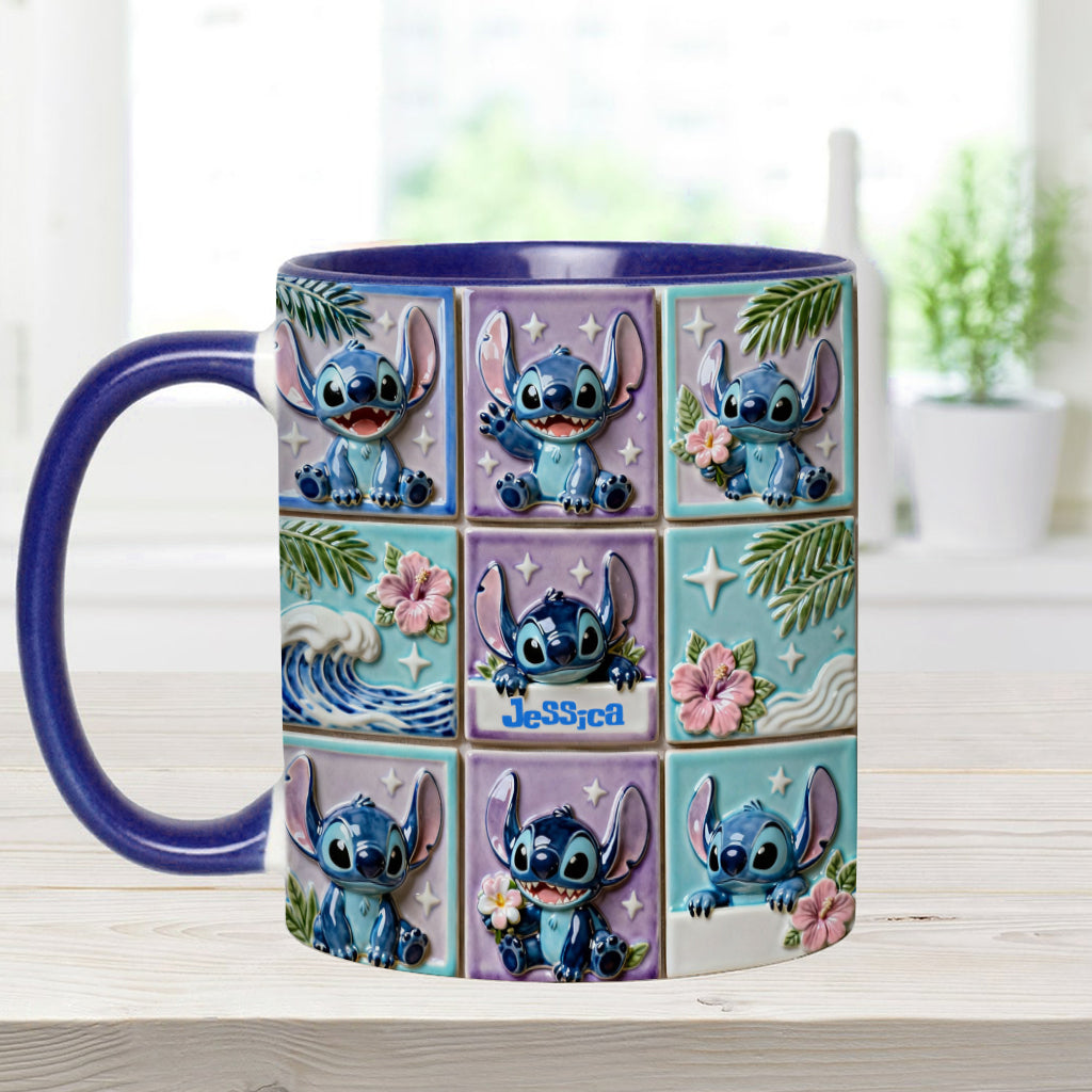 Blue Ohana - Personalized Ohana Accent Mug