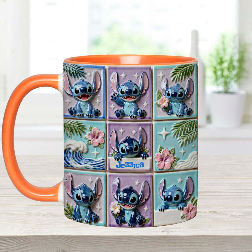 Blue Ohana - Personalized Ohana Accent Mug