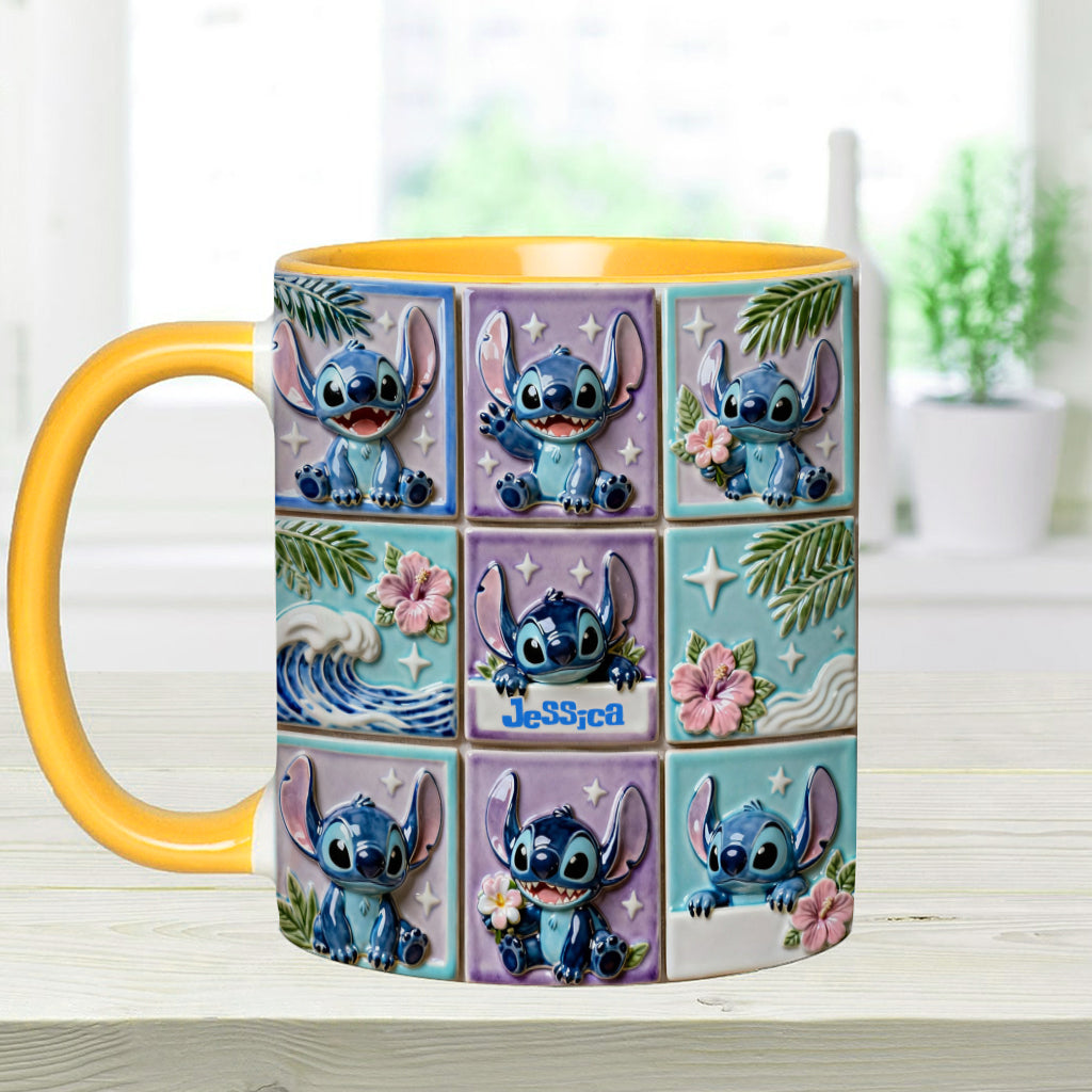 Blue Ohana - Personalized Ohana Accent Mug