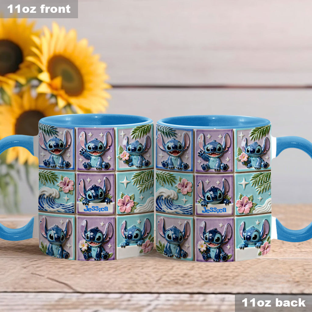 Blue Ohana - Personalized Ohana Accent Mug