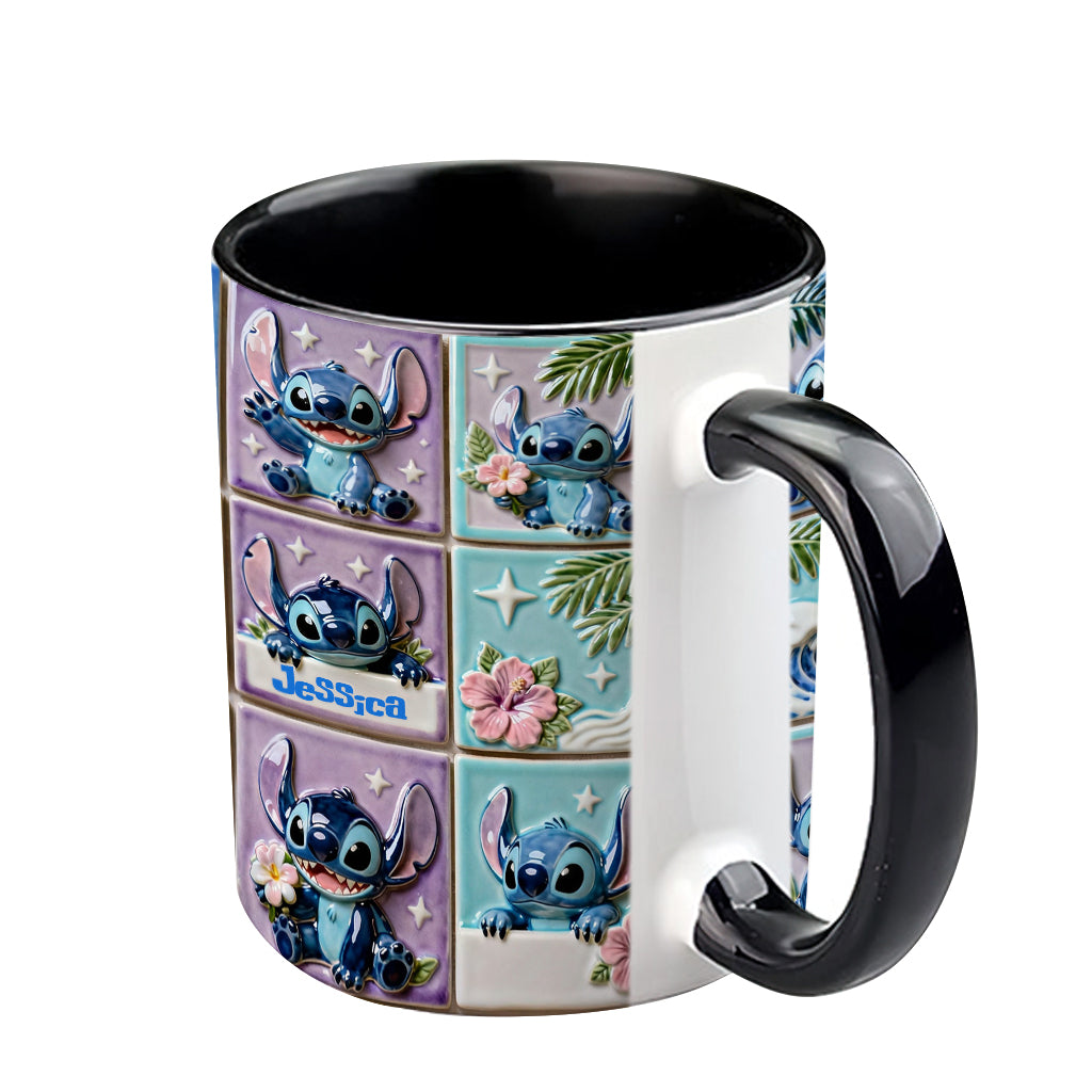 Blue Ohana - Personalized Ohana Accent Mug