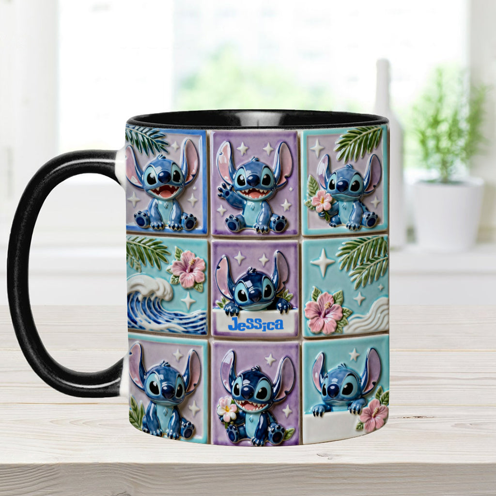 Blue Ohana - Personalized Ohana Accent Mug