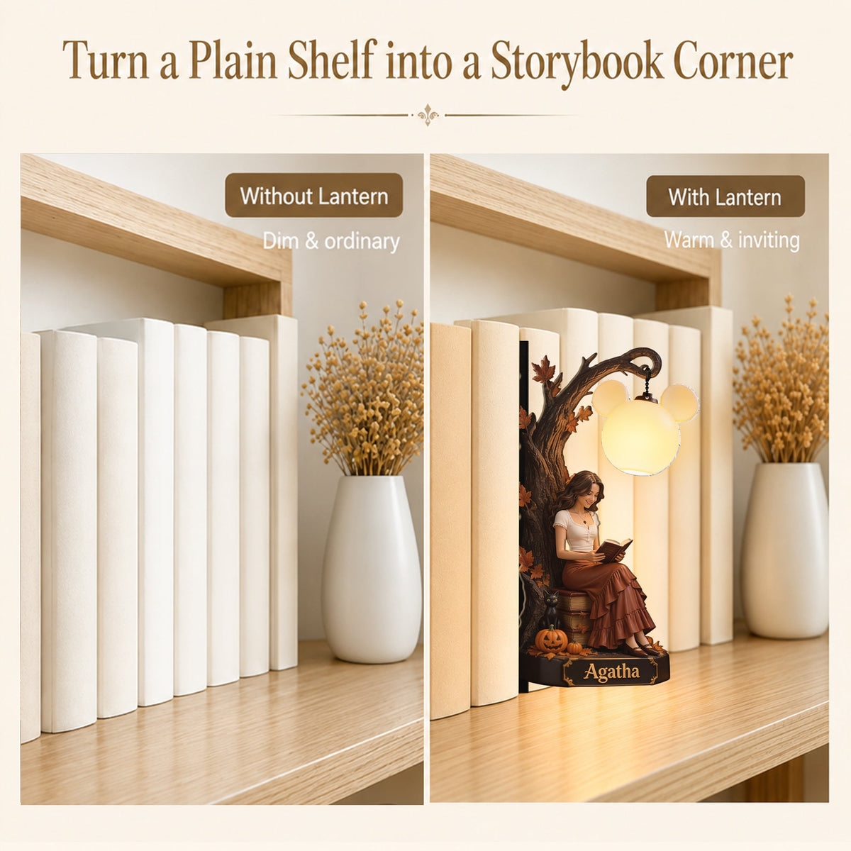 Magical Time - Personalized Mouse Bookshelf Lamp