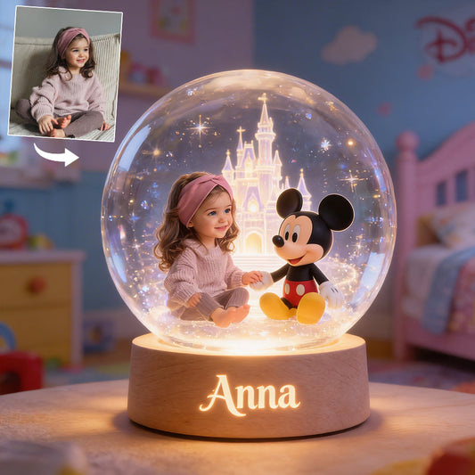 Magic Friends - Personalized Mouse Crystal Ball Night Light