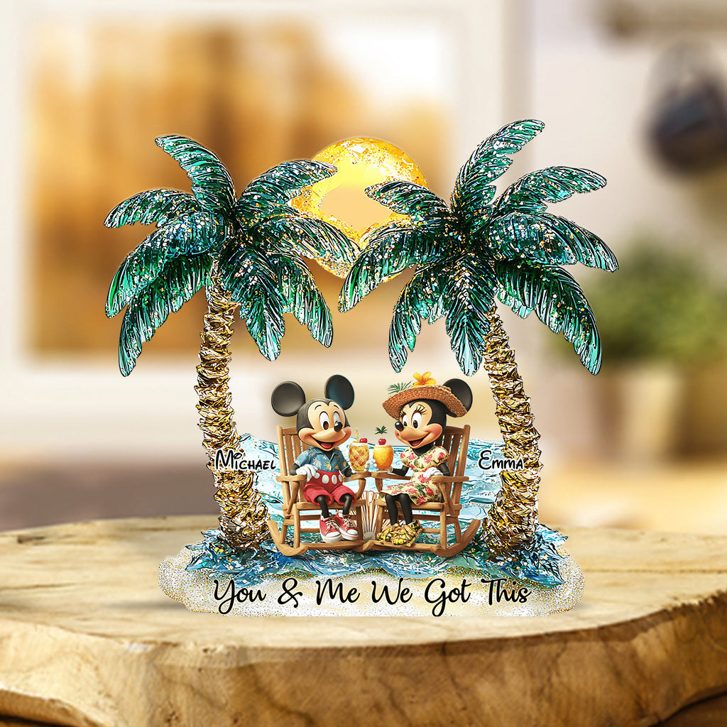 You And Me We Got This - Personalized Mouse Custom Shaped Acrylic Plaque