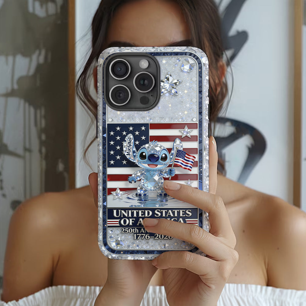 USA 250th Anniversary Cute Cartoon - Personalized Ohana Full Print Phone Case