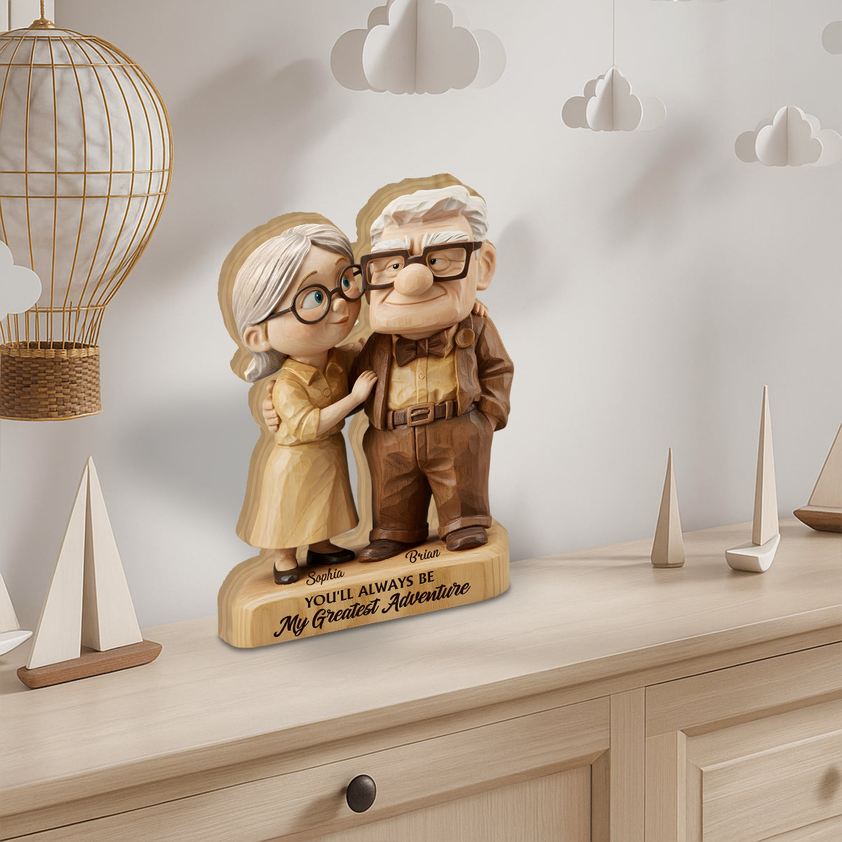 You Are My Greatest Adventure - Personalized Couple Custom Shaped Acrylic Plaque