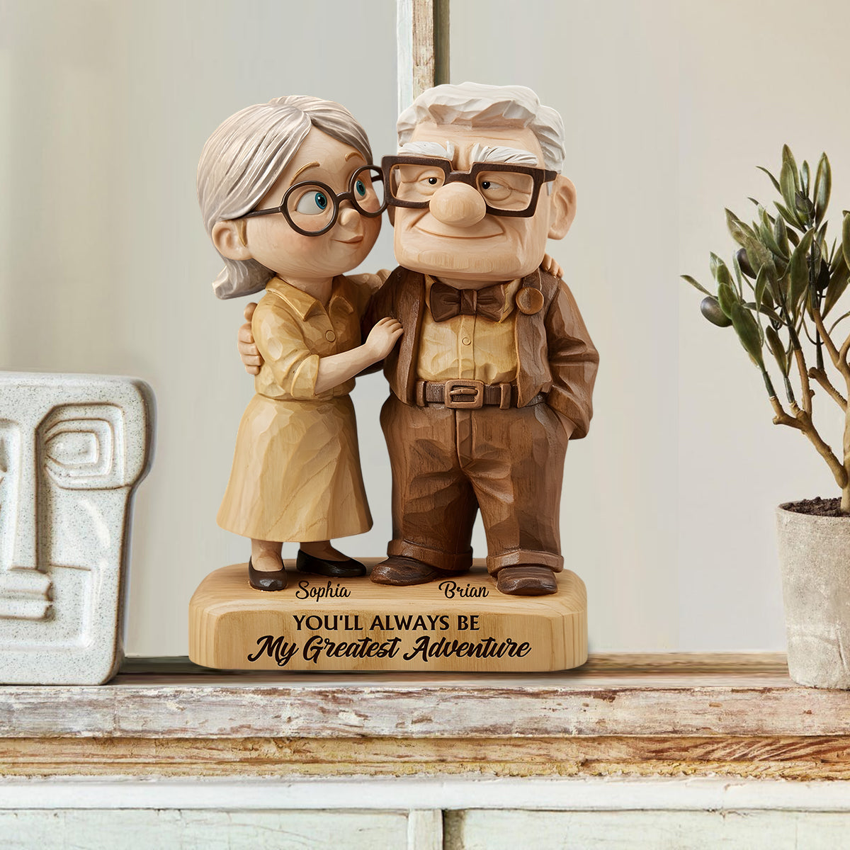 You Are My Greatest Adventure - Personalized Couple Custom Shaped Acrylic Plaque