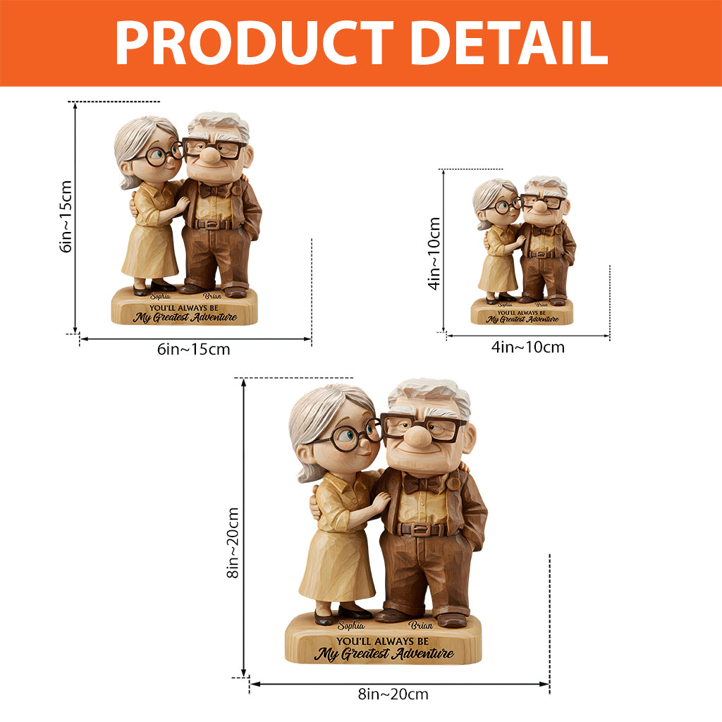 You Are My Greatest Adventure - Personalized Couple Custom Shaped Acrylic Plaque