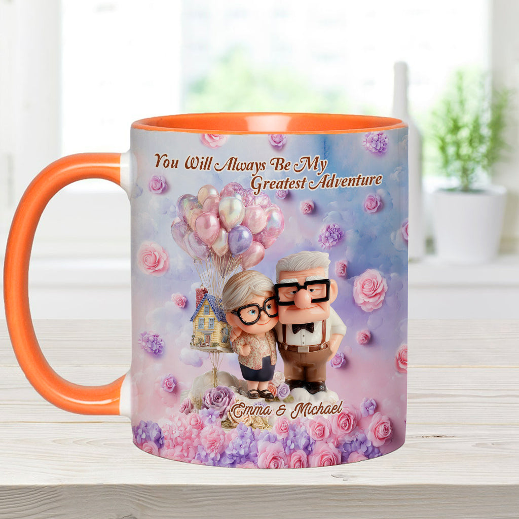 You Will Always Be My Greatest Adventure - Personalized Couple Accent Mug