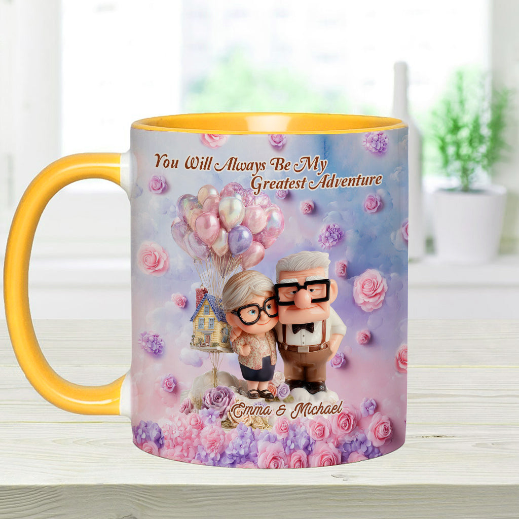 You Will Always Be My Greatest Adventure - Personalized Couple Accent Mug