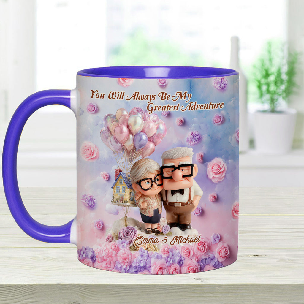 You Will Always Be My Greatest Adventure - Personalized Couple Accent Mug