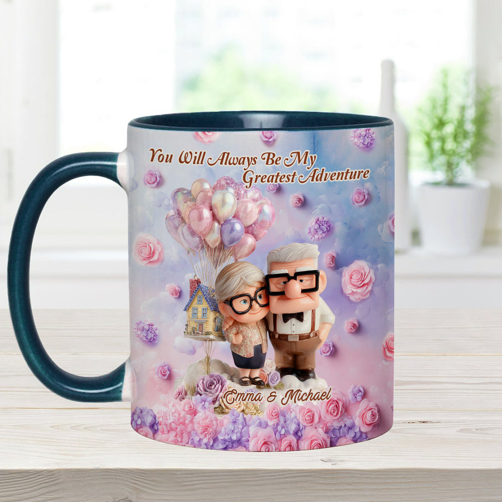 You Will Always Be My Greatest Adventure - Personalized Couple Accent Mug