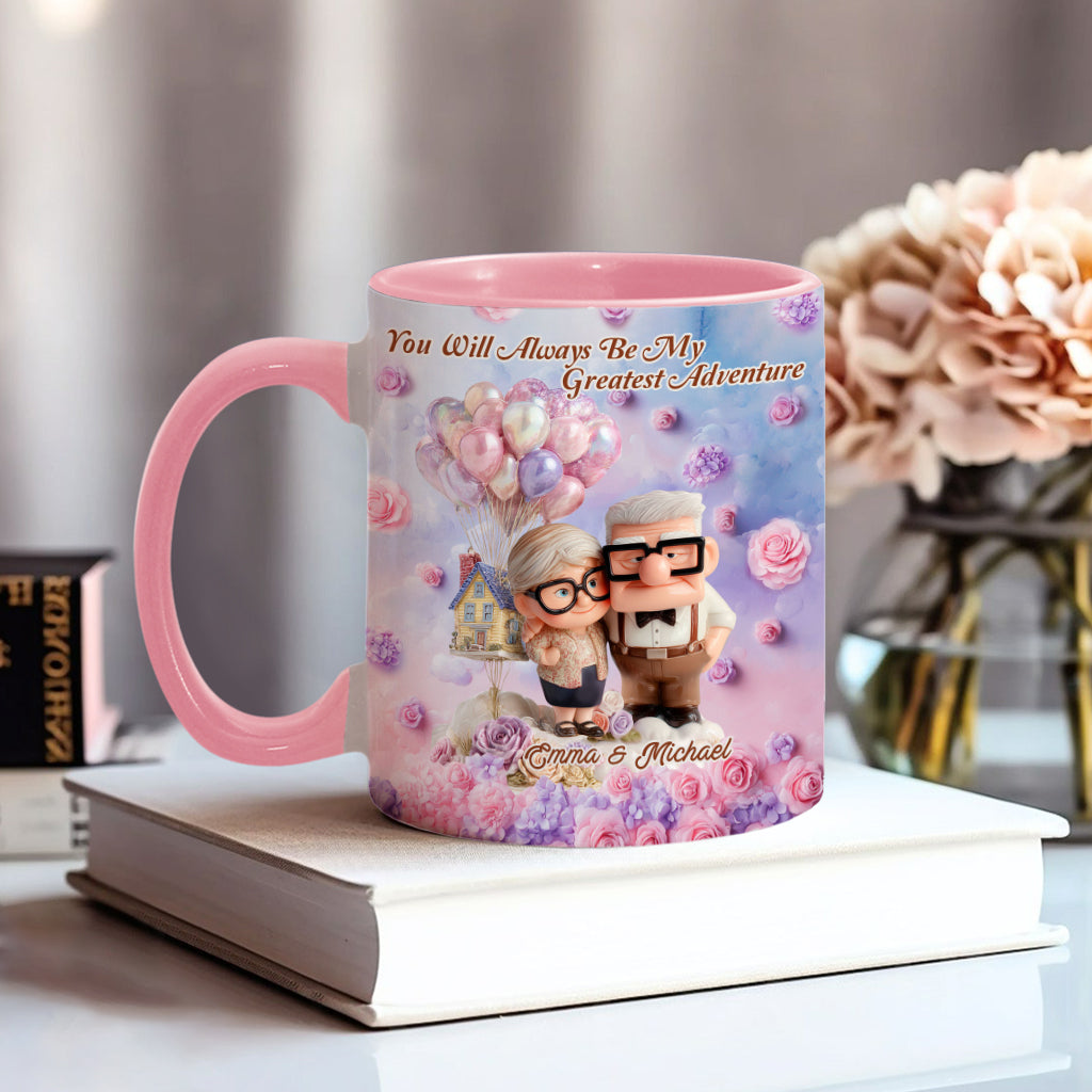 You Will Always Be My Greatest Adventure - Personalized Couple Accent Mug