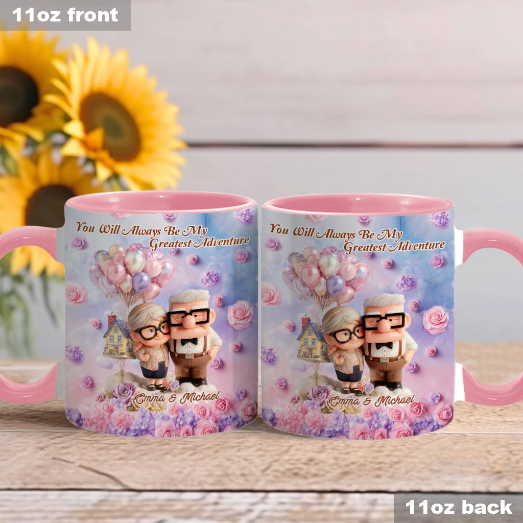 You Will Always Be My Greatest Adventure - Personalized Couple Accent Mug