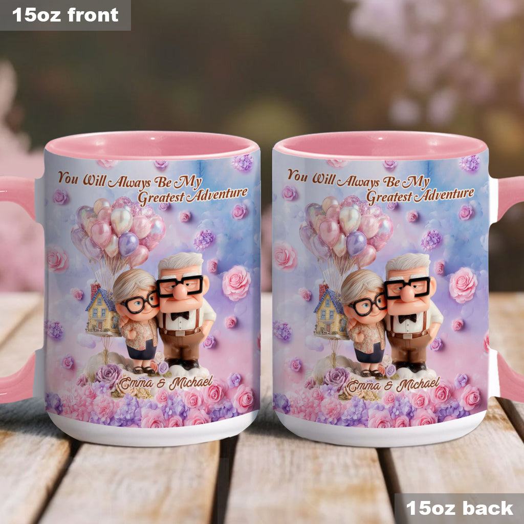 You Will Always Be My Greatest Adventure - Personalized Couple Accent Mug