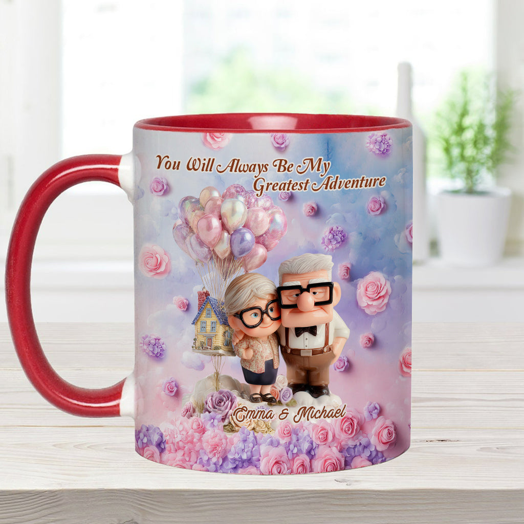 You Will Always Be My Greatest Adventure - Personalized Couple Accent Mug