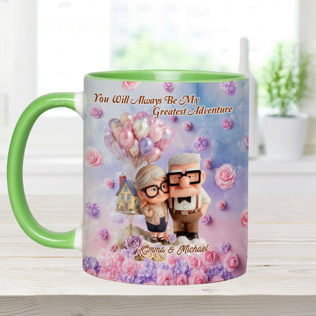 You Will Always Be My Greatest Adventure - Personalized Couple Accent Mug