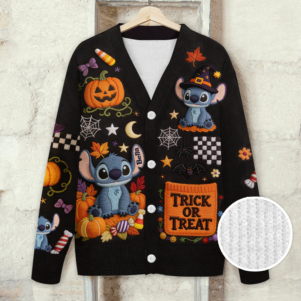 Trick Or Treat - Personalized Ohana Cardigan Sweater