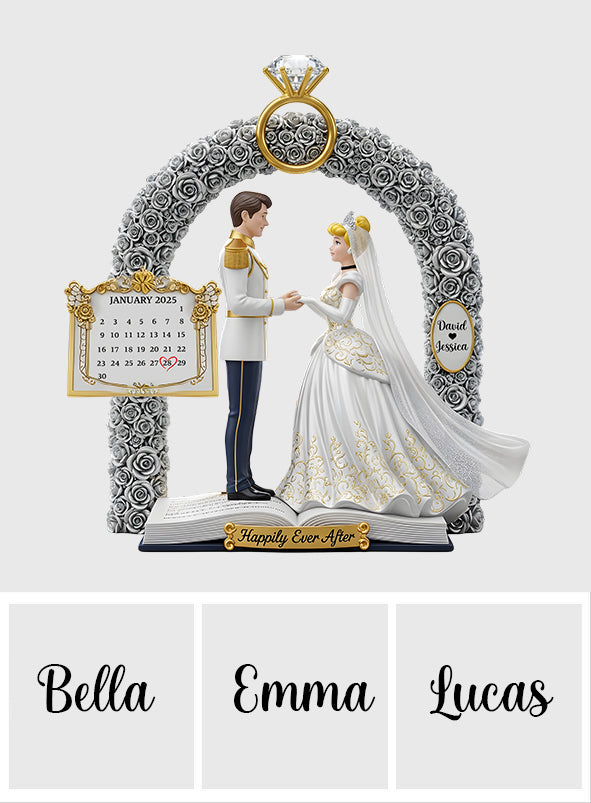 Anniversary Gifts For Couple Custom Calendar - Personalized Couple Custom Shaped Acrylic Plaque