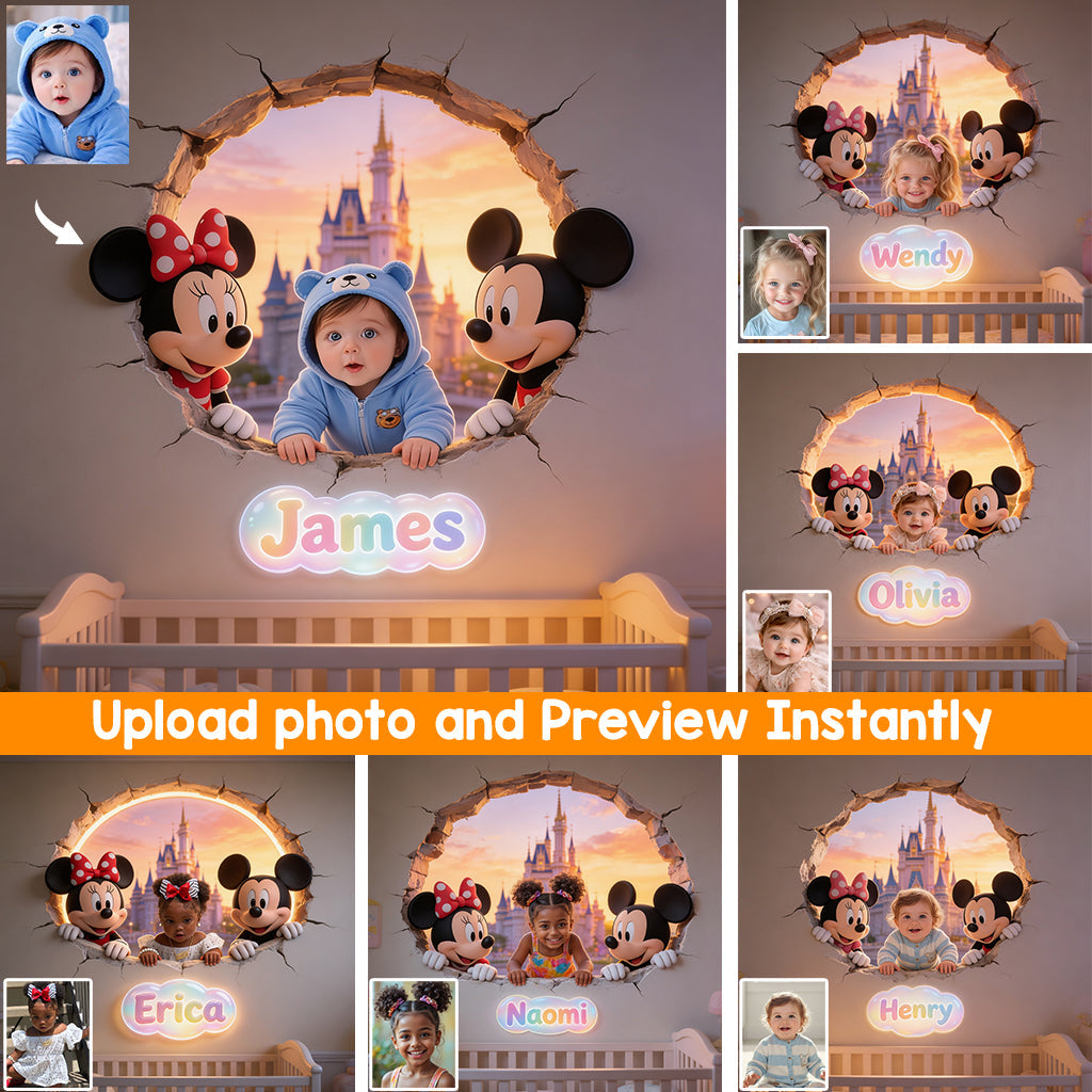 Custom Any Photo Friends - Personalized Mouse Wall Decal