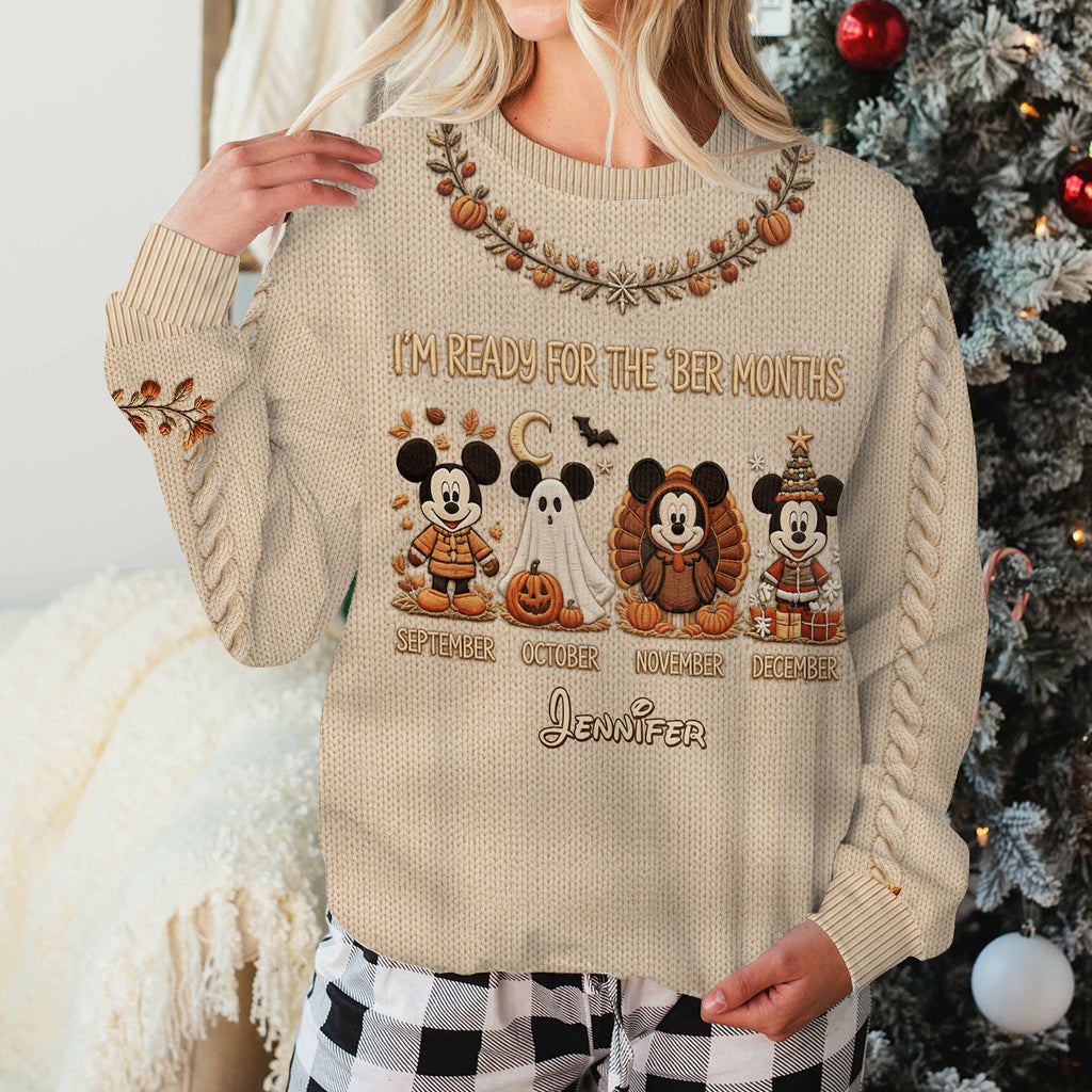 I'm Ready For The 'Ber Months - Personalized Mouse Ugly Sweater