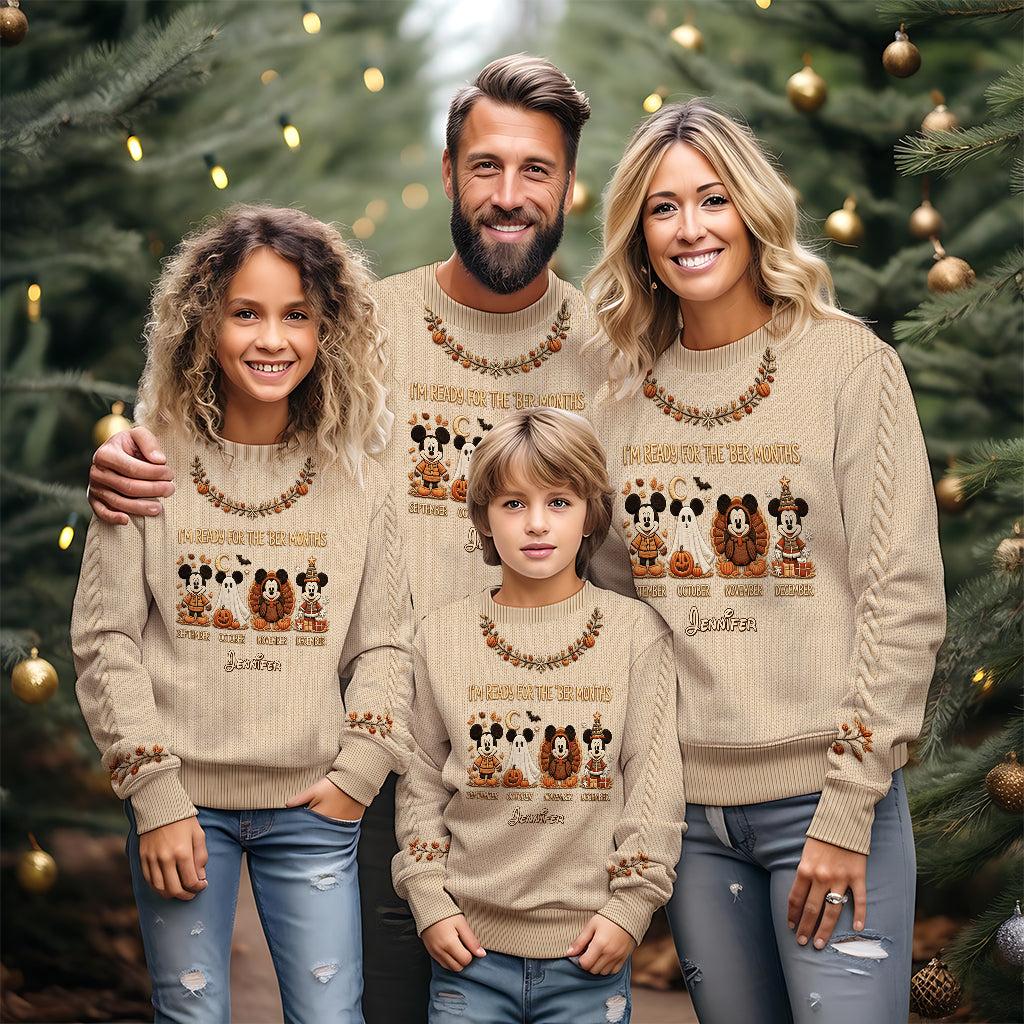 I'm Ready For The 'Ber Months - Personalized Mouse Ugly Sweater