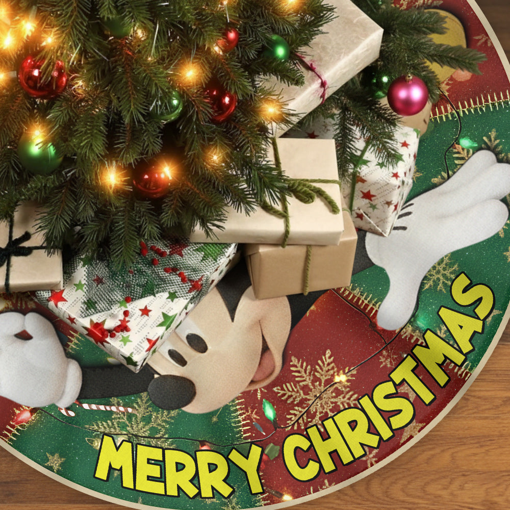Merry Christmas - Personalized Mouse Shaped Tree Skirt