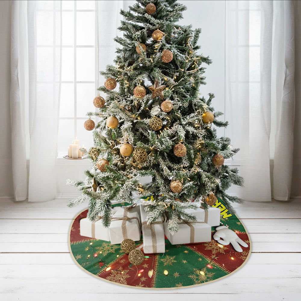 Merry Christmas - Personalized Mouse Shaped Tree Skirt