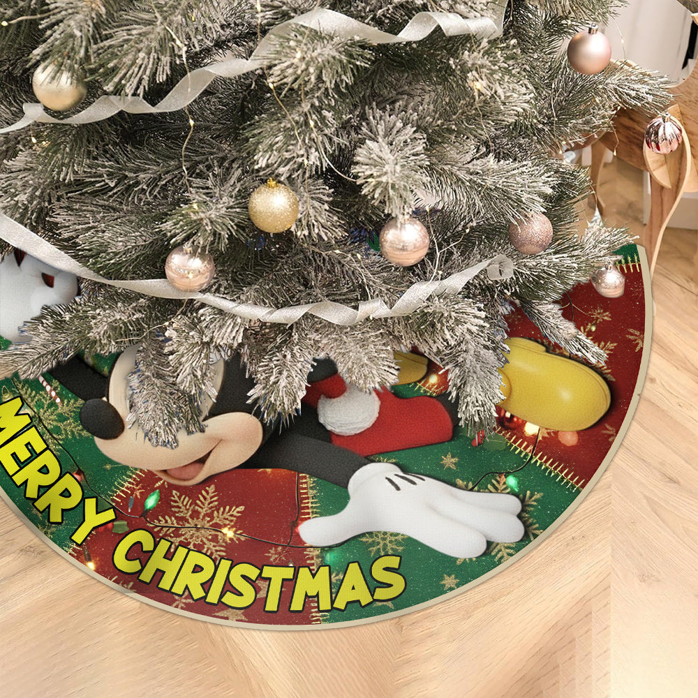 Merry Christmas - Personalized Mouse Shaped Tree Skirt