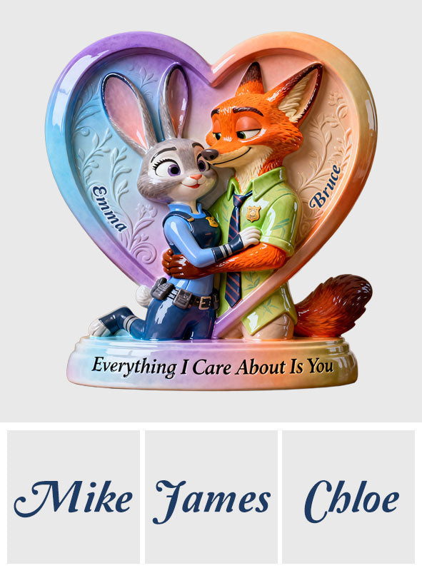 Everything I Care About Is You - Personalized Mouse Custom Shaped Acrylic Plaque
