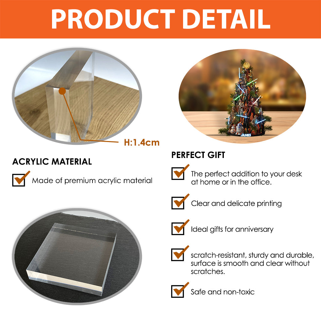 May The Magic Be With You - Personalized The Force Custom Shaped Acrylic Plaque