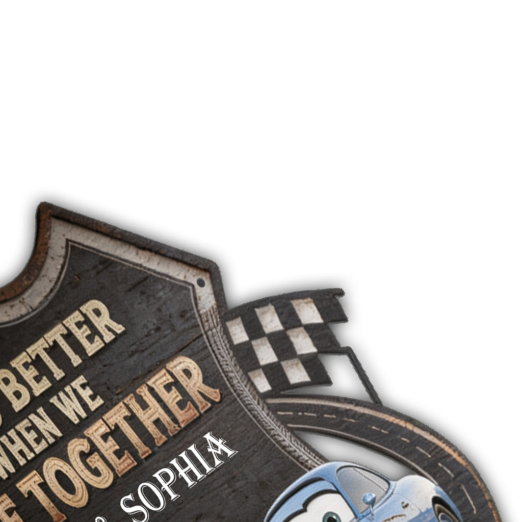 Ride Together - Personalized Racing Lover Cut Metal Sign